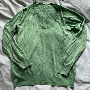 Marks & Spencer pastel green v neck sweater